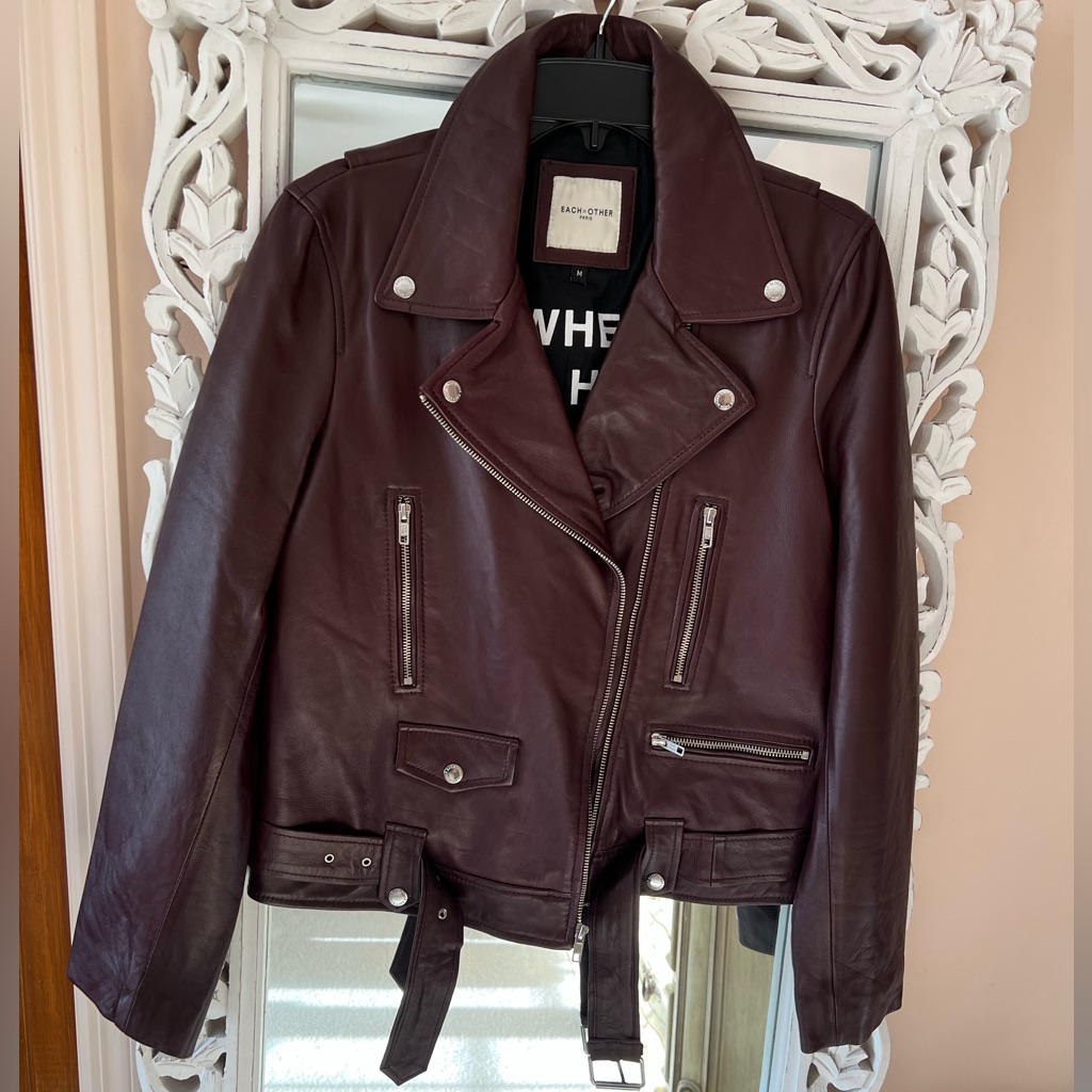 Nwot Each And Other Real Leather Moto Jacket